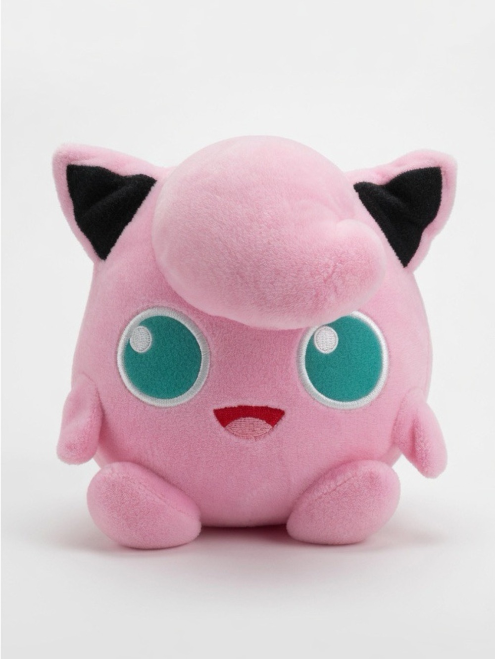 Pokemon  Anime Pink Jigglypuff Plush with Teal Eyes Toy
